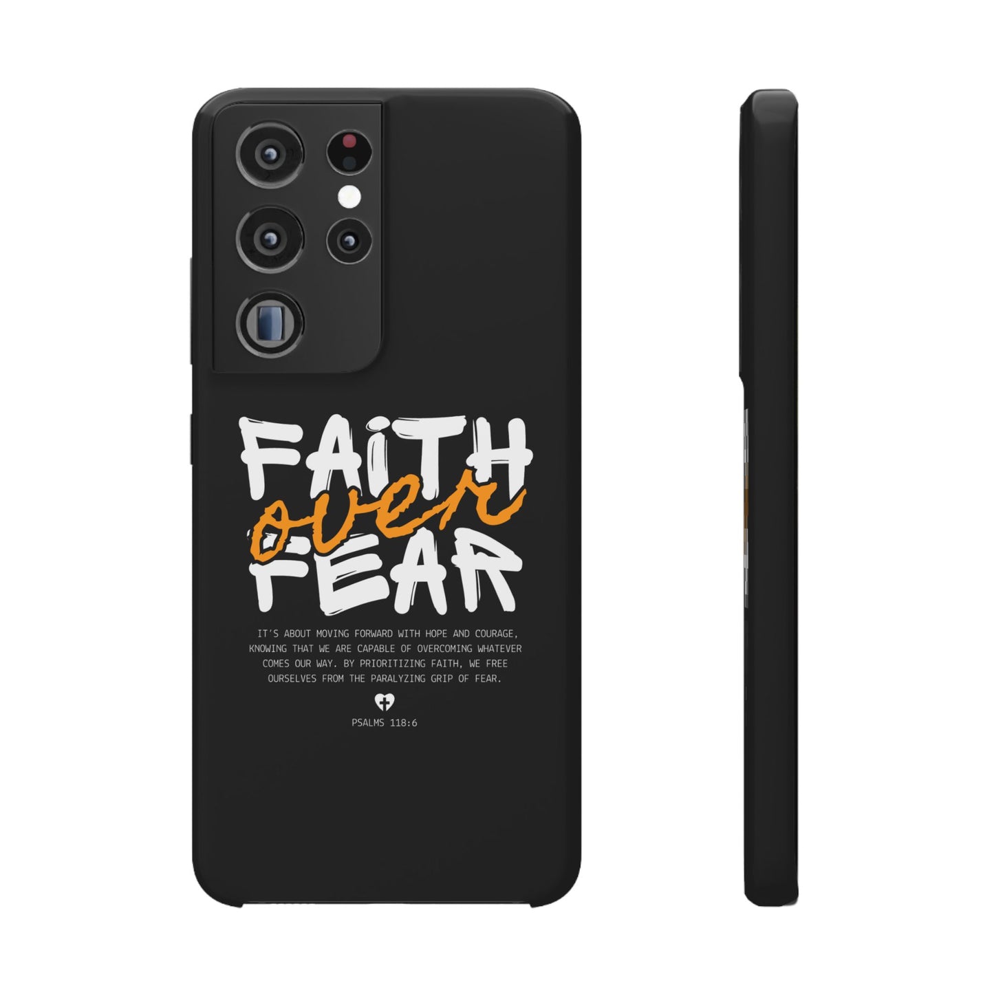 Faith Over Fear Phone Case — Christian Inspirational Snap Case