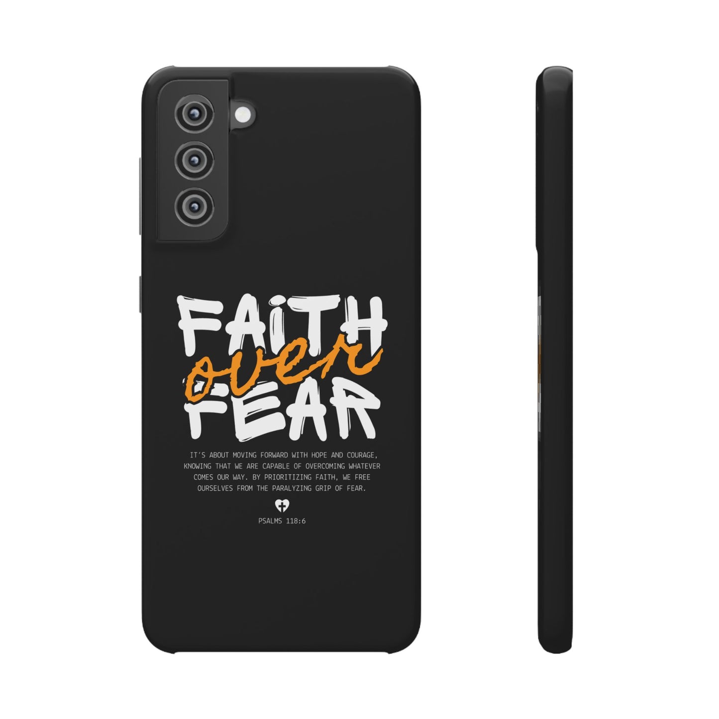 Faith Over Fear Phone Case — Christian Inspirational Snap Case