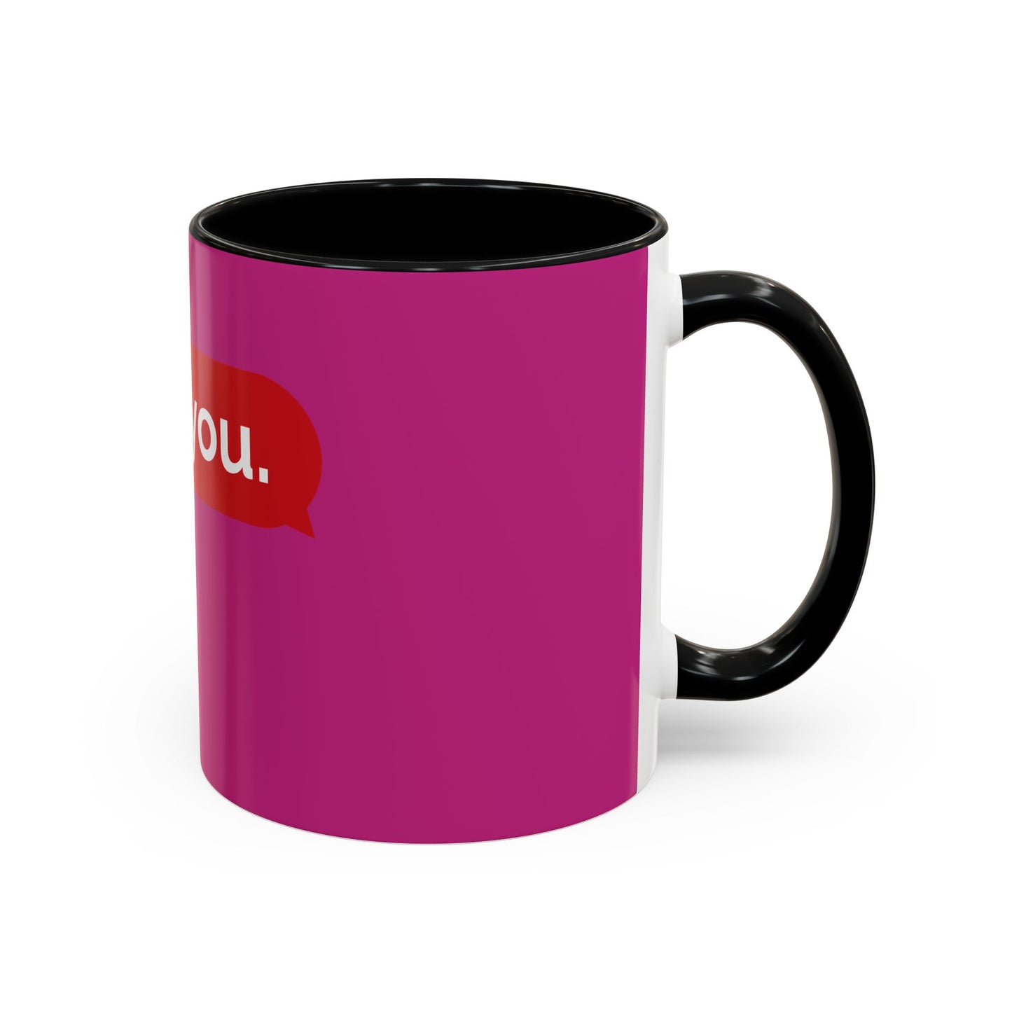 Love You, Tnx. Accent Coffee Mug — Cute Text Message Romance Gift (11/15oz)
