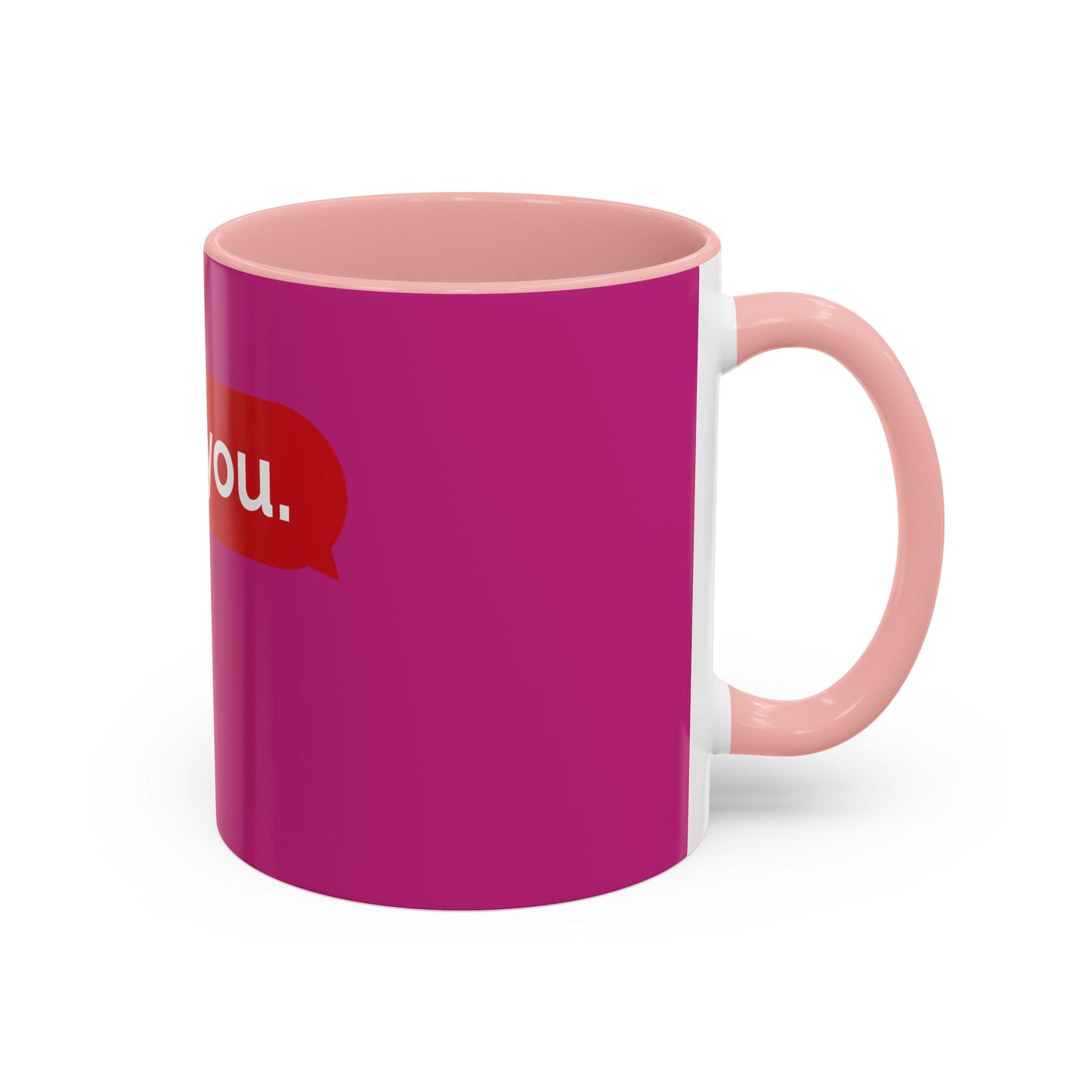 Love You, Tnx. Accent Coffee Mug — Cute Text Message Romance Gift (11/15oz)