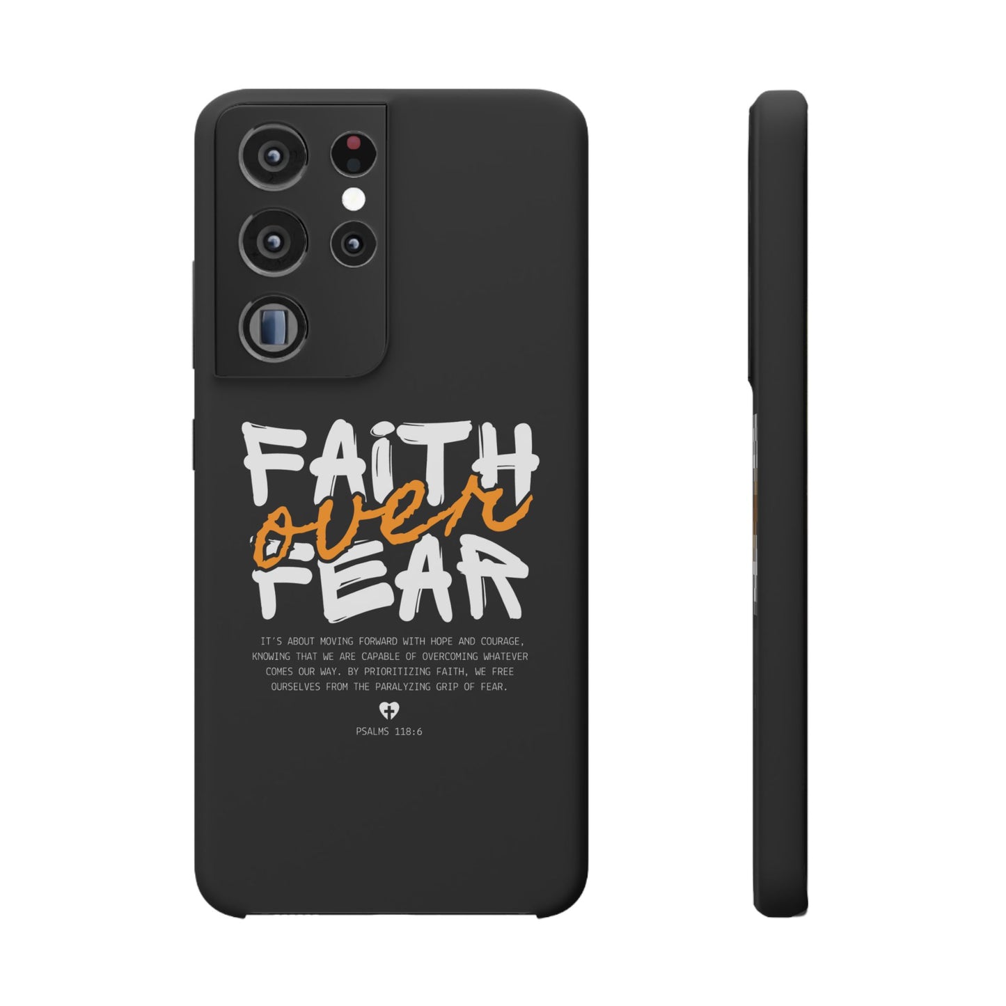 Faith Over Fear Phone Case — Christian Inspirational Snap Case