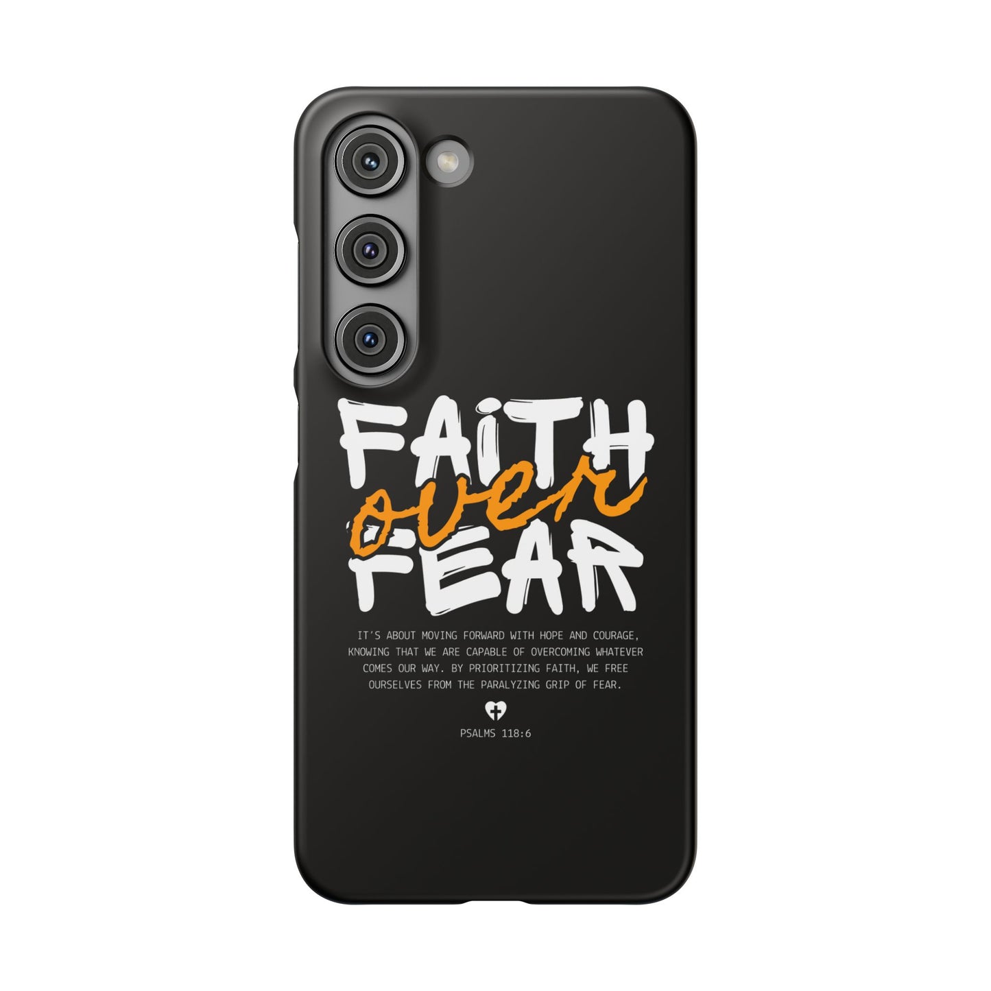 Faith Over Fear Phone Case — Christian Inspirational Snap Case