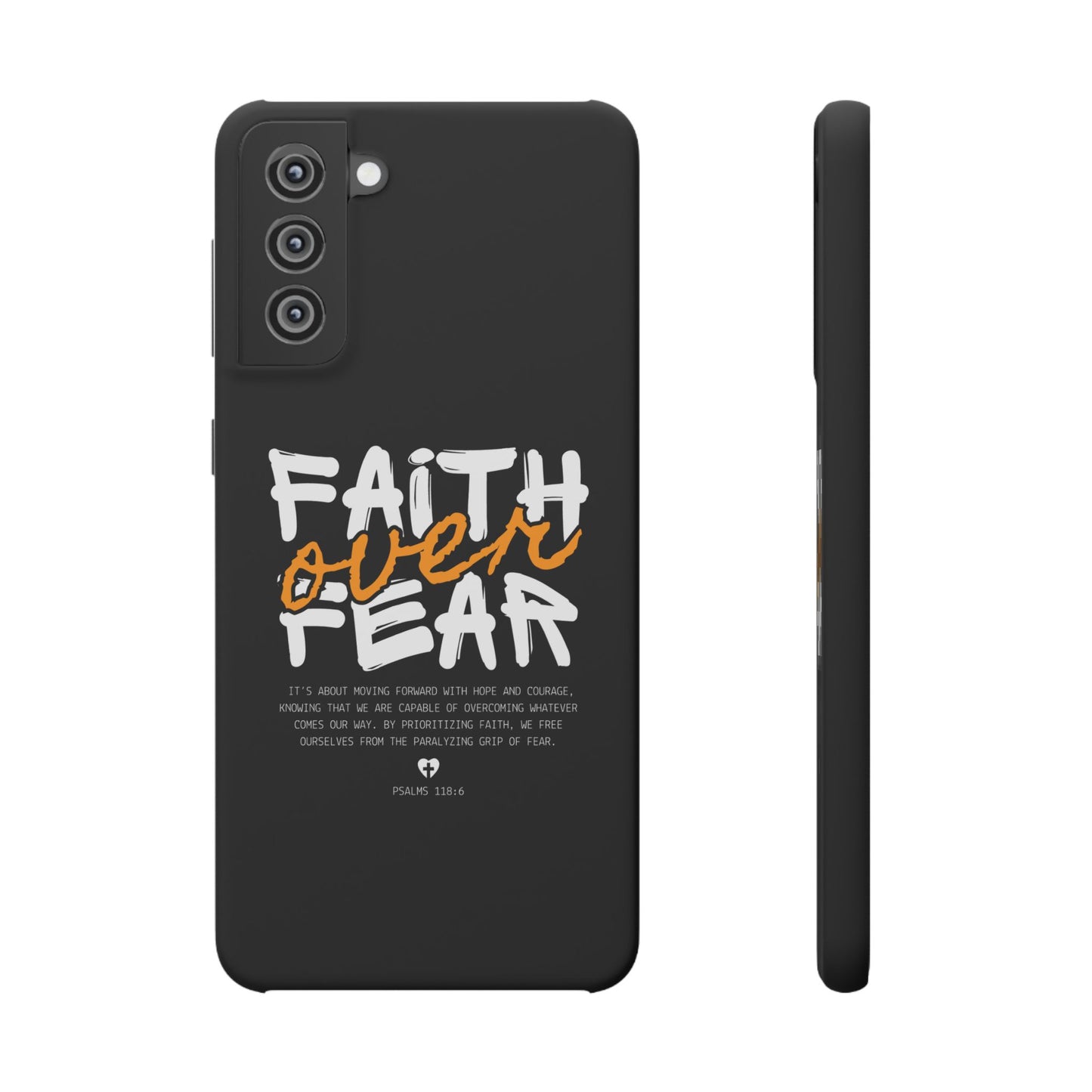 Faith Over Fear Phone Case — Christian Inspirational Snap Case