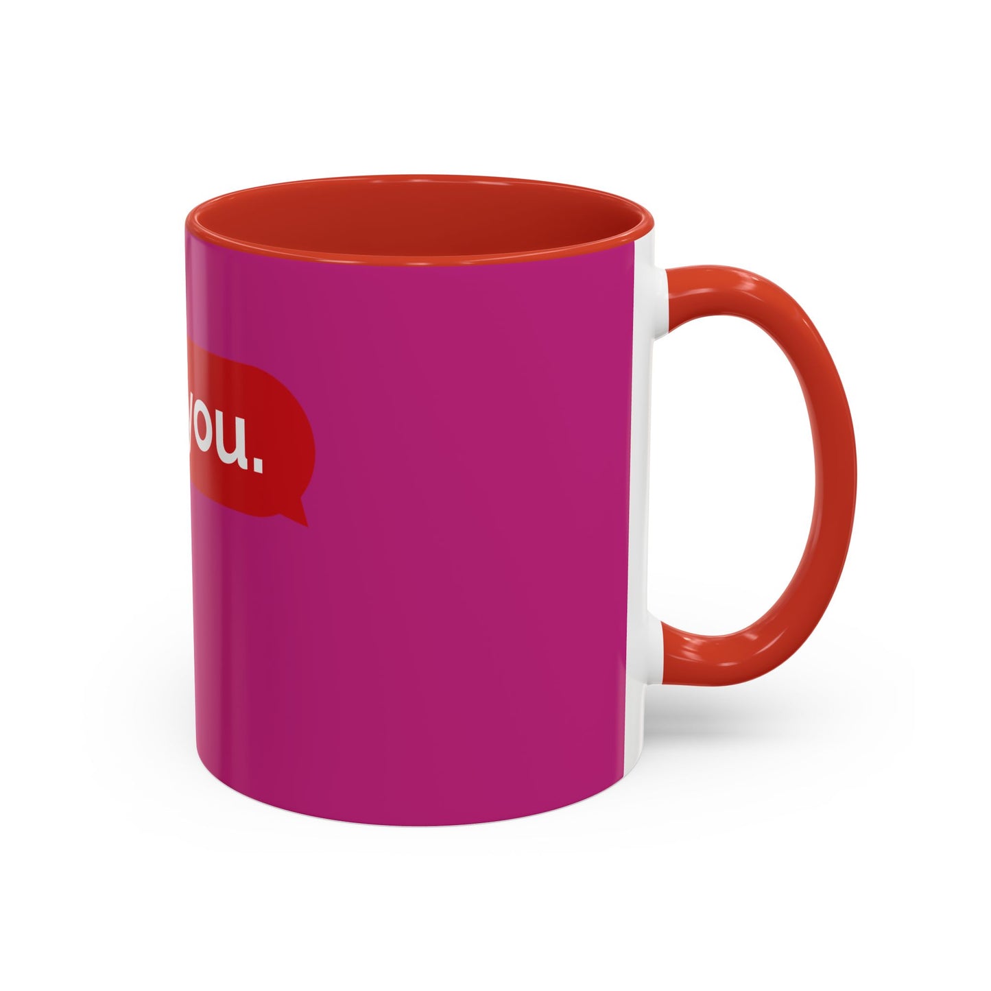 Love You, Tnx. Accent Coffee Mug — Cute Text Message Romance Gift (11/15oz)