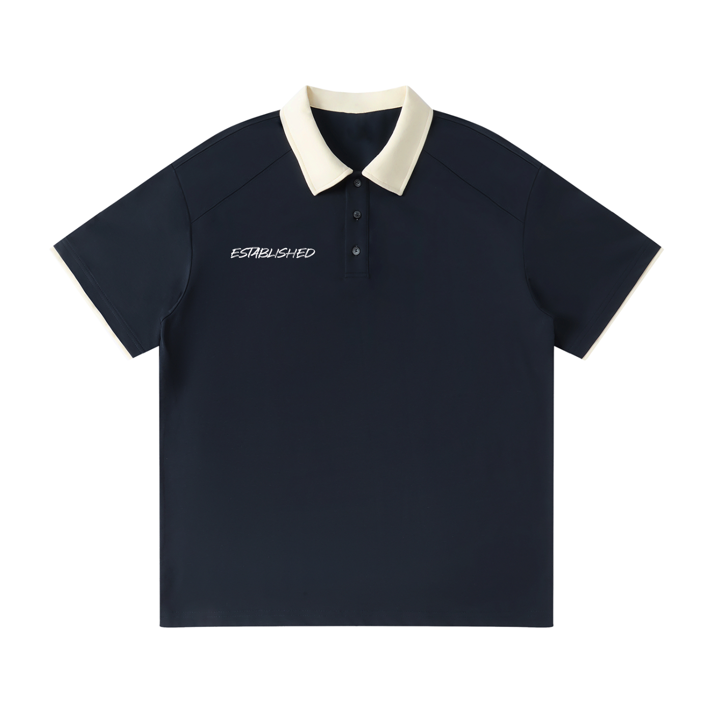 Contrast Collar Raglan Polo Shirt