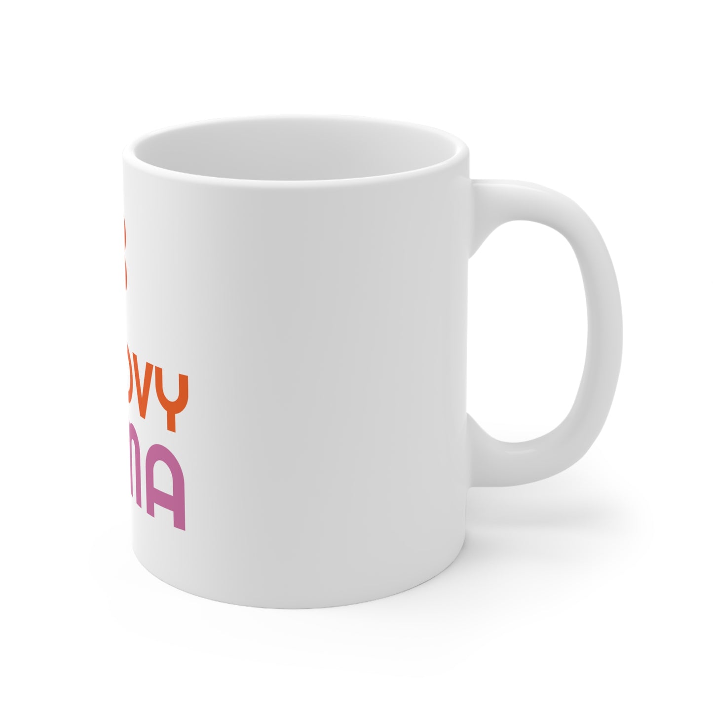 Groovy Mama Ceramic Coffee Mug — Retro Flower 11oz & 15oz