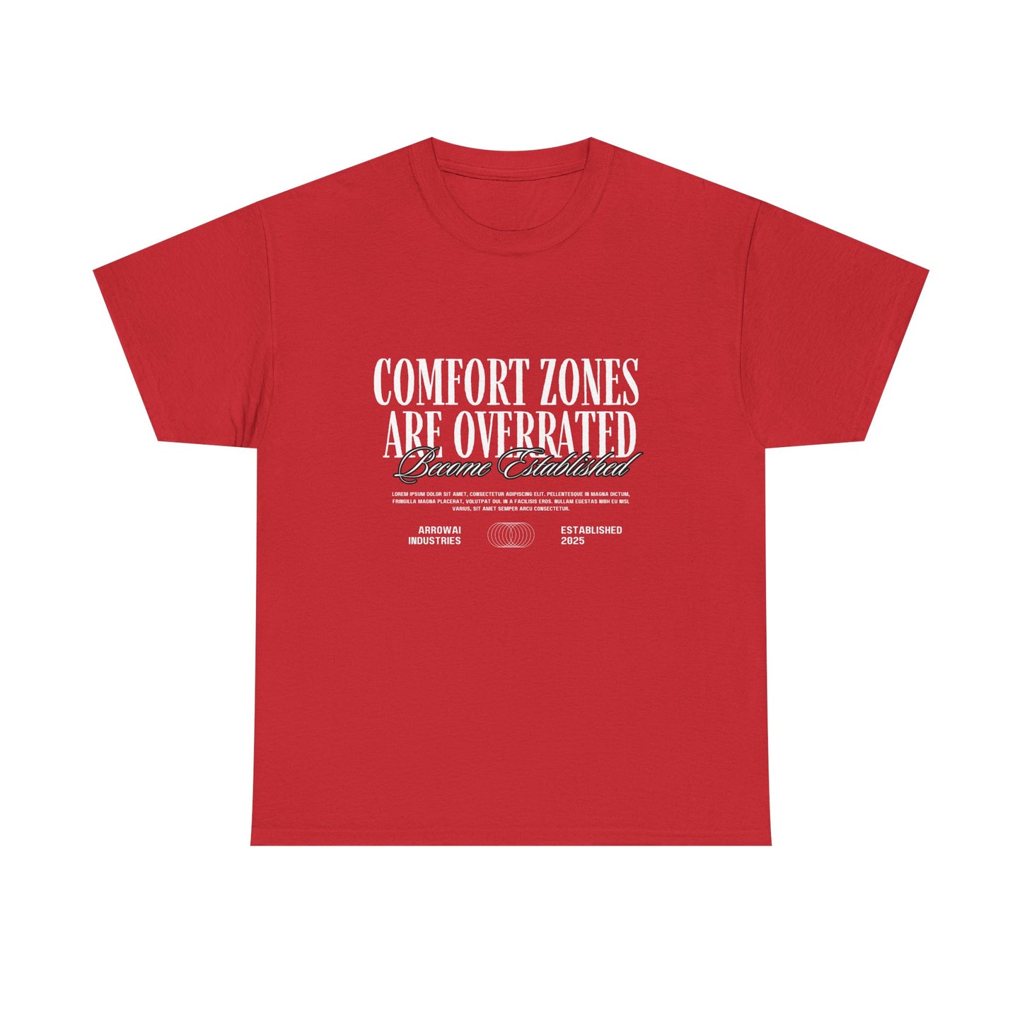 Comfort Zones Unisex Heavy Cotton Tee, Inspirational T-Shirt, Motivational Apparel, Gift for Courage Seekers, Casual Wear
