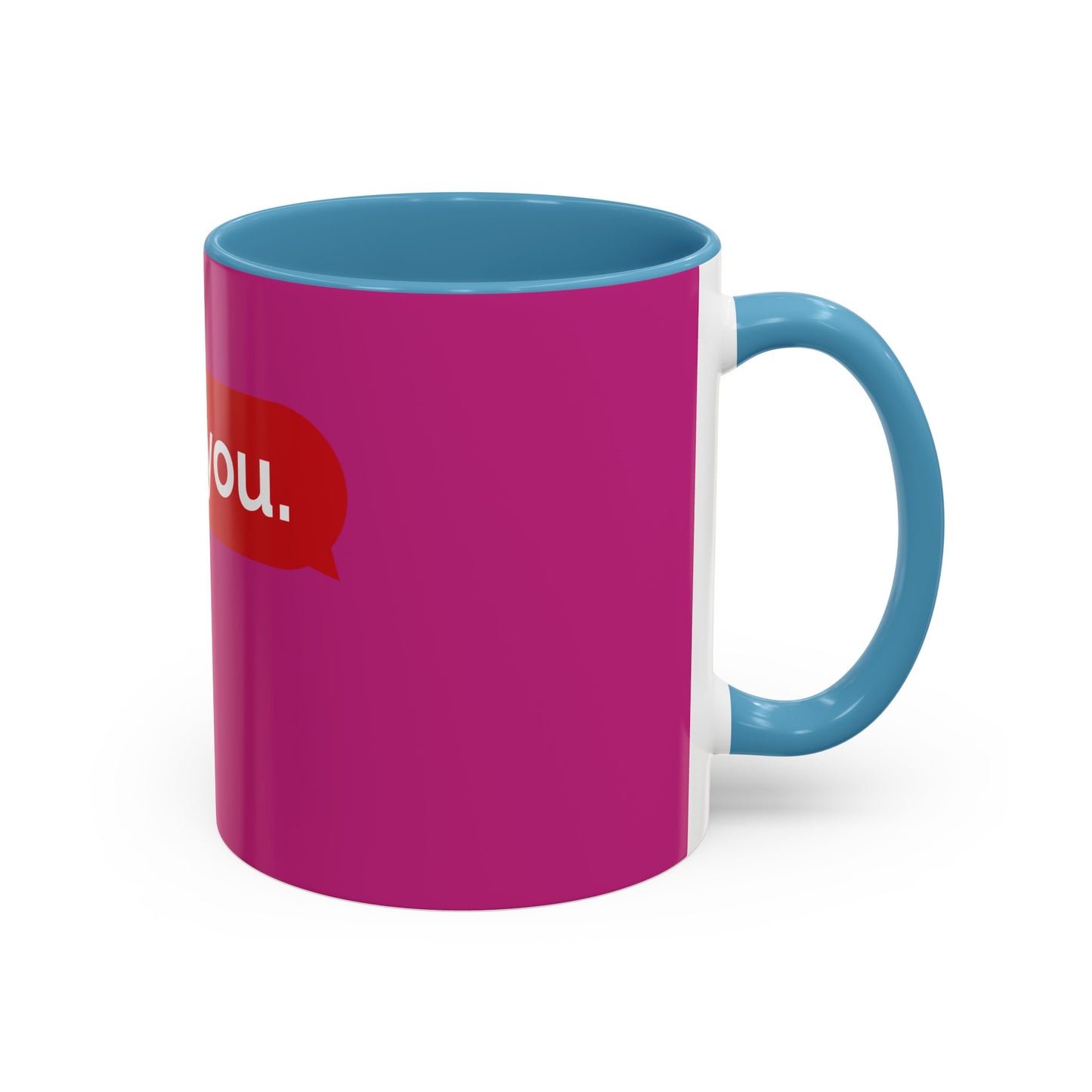 Love You, Tnx. Accent Coffee Mug — Cute Text Message Romance Gift (11/15oz)