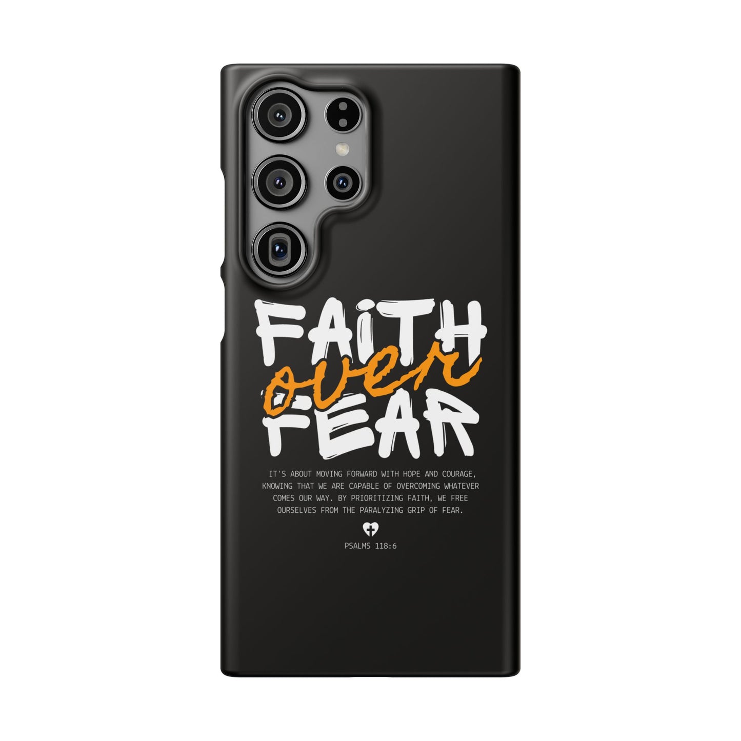 Faith Over Fear Phone Case — Christian Inspirational Snap Case