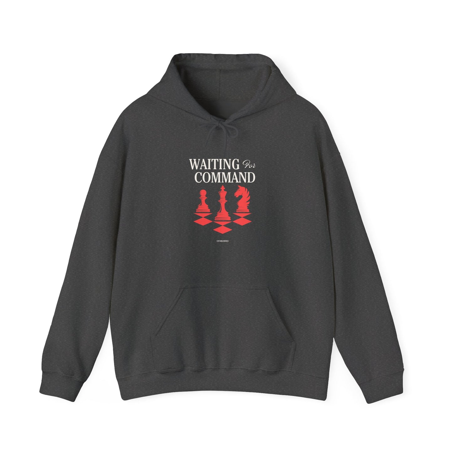 Chess Pieces Hoodie — Minimal Red Chess Design for Players & Fans