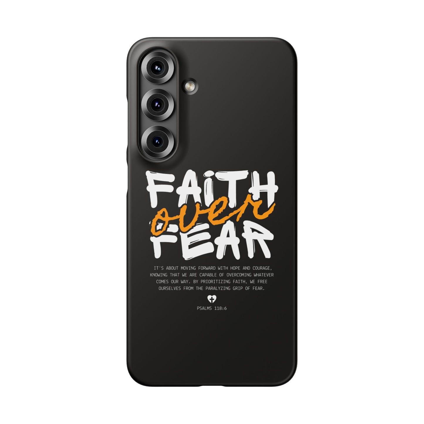 Faith Over Fear Phone Case — Christian Inspirational Snap Case