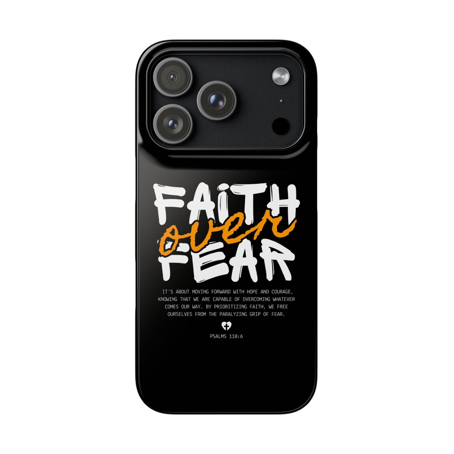 Faith Over Fear Phone Case — Christian Inspirational Snap Case