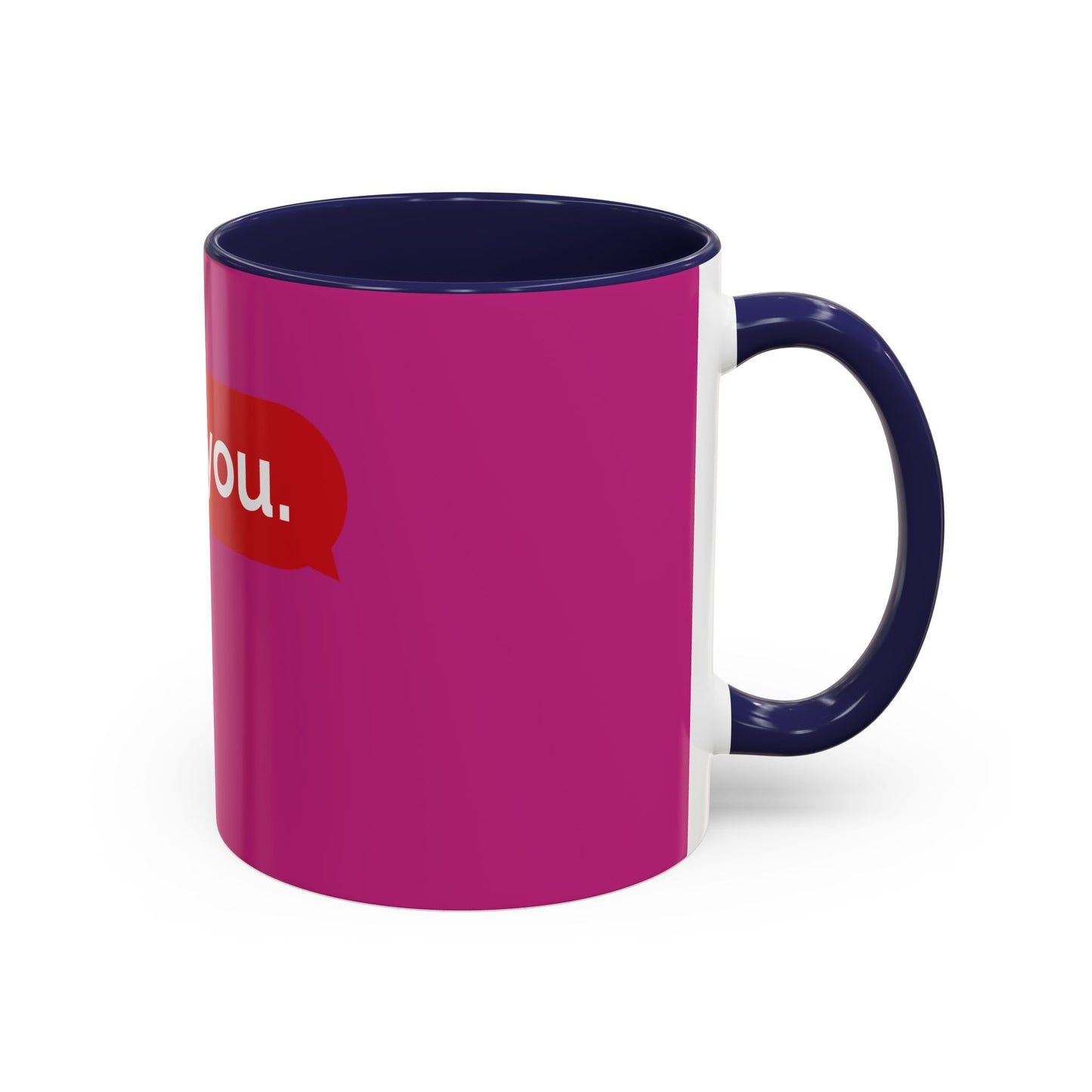 Love You, Tnx. Accent Coffee Mug — Cute Text Message Romance Gift (11/15oz)