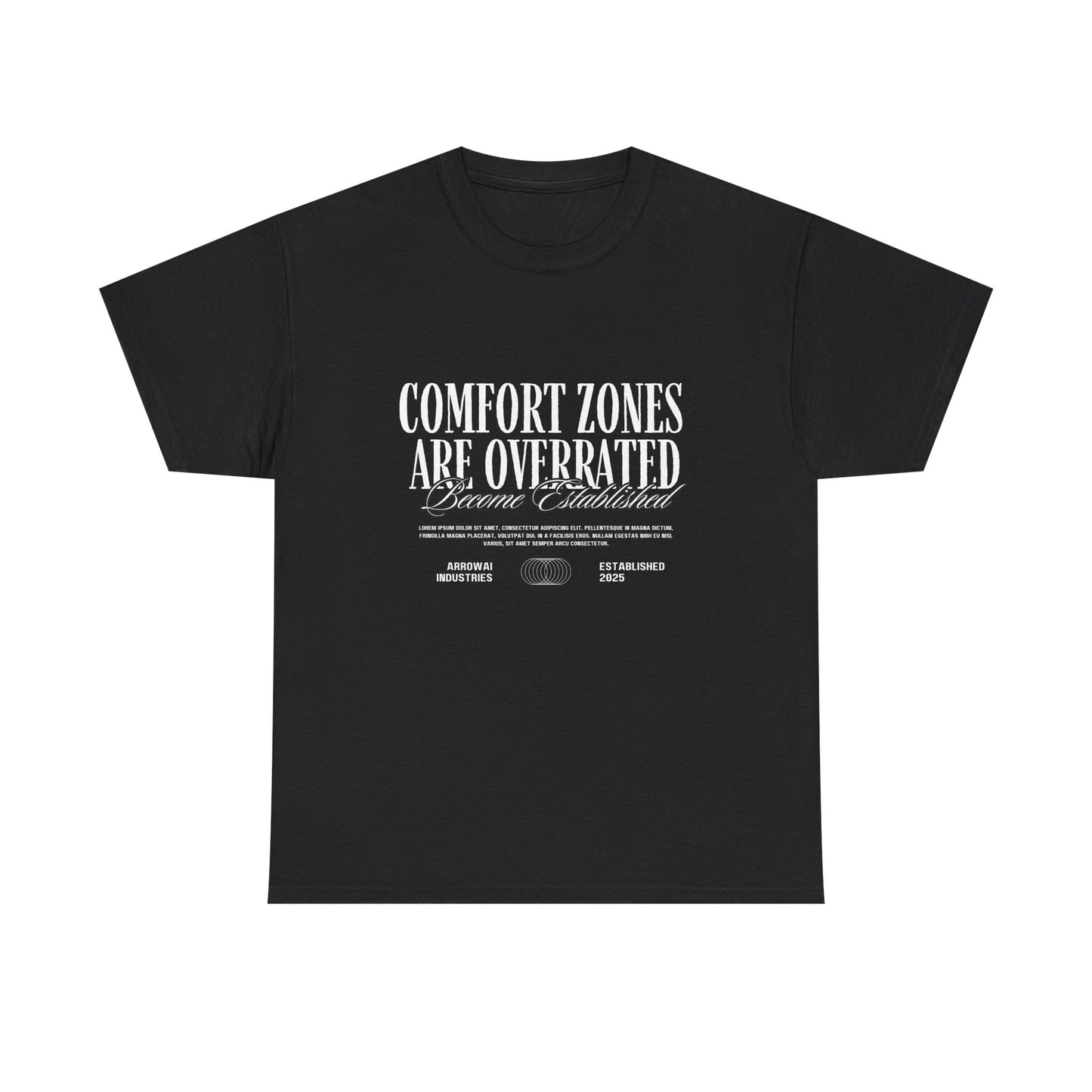 Comfort Zones Unisex Heavy Cotton Tee, Inspirational T-Shirt, Motivational Apparel, Gift for Courage Seekers, Casual Wear