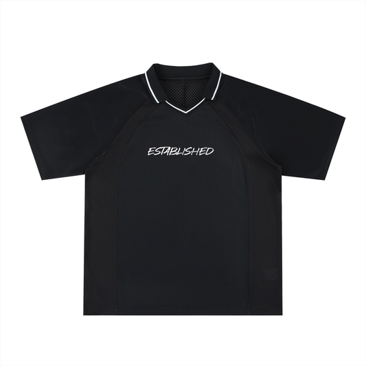 Striped V-Neck Soccer Jersey