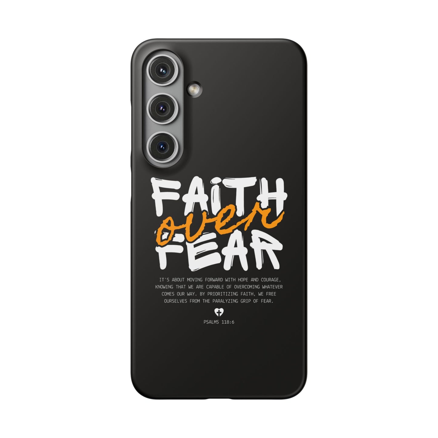Faith Over Fear Phone Case — Christian Inspirational Snap Case