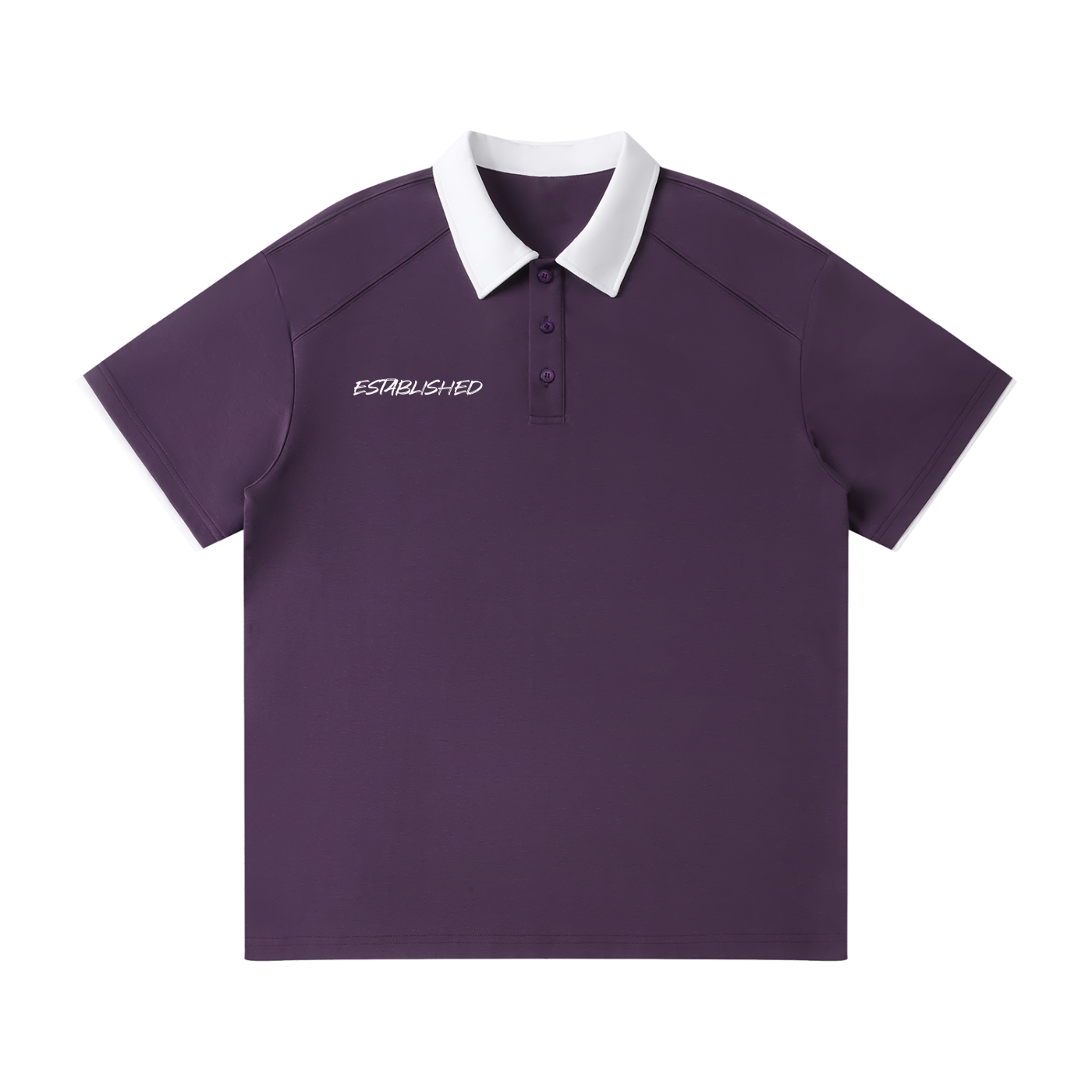 Contrast Collar Raglan Polo Shirt