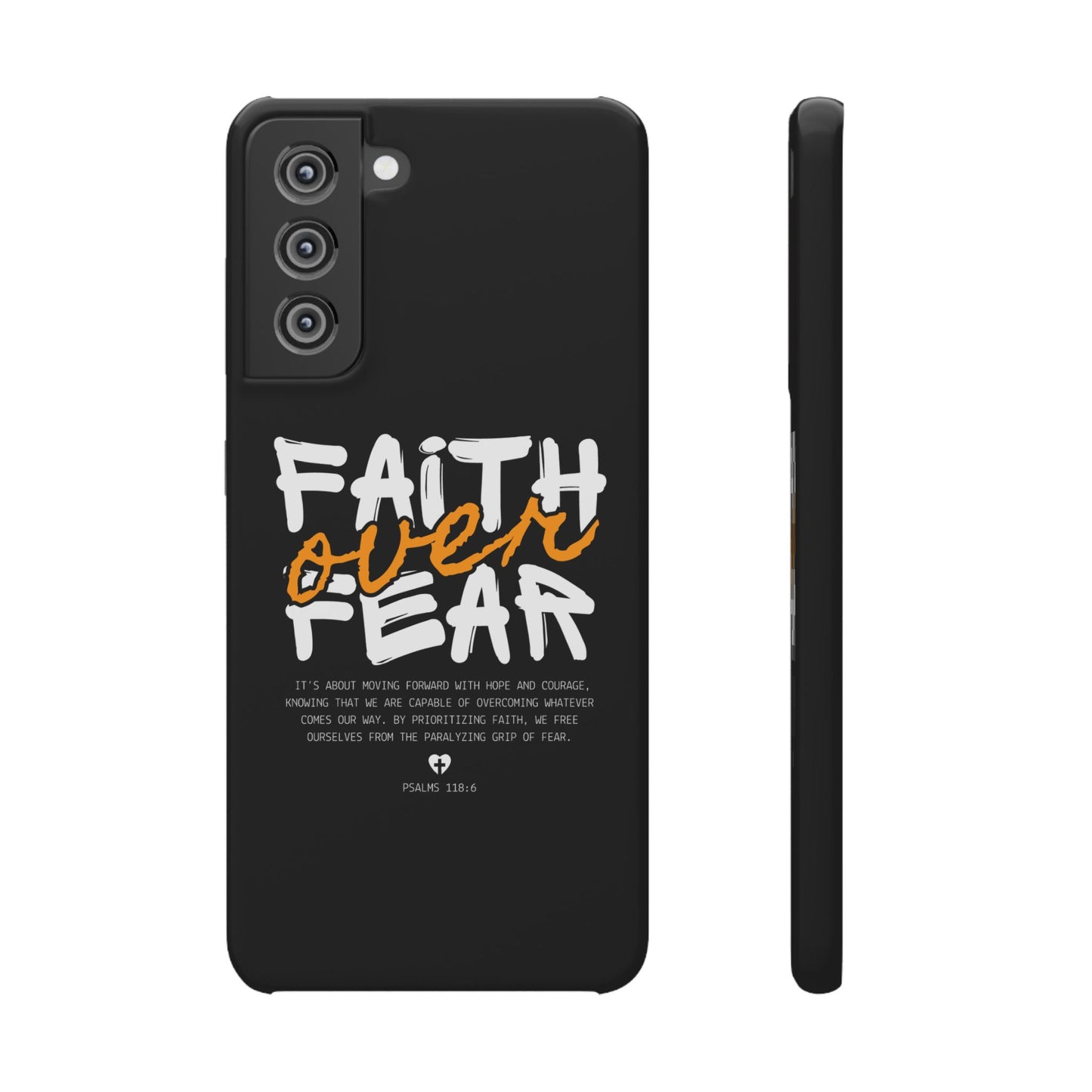 Faith Over Fear Phone Case — Christian Inspirational Snap Case
