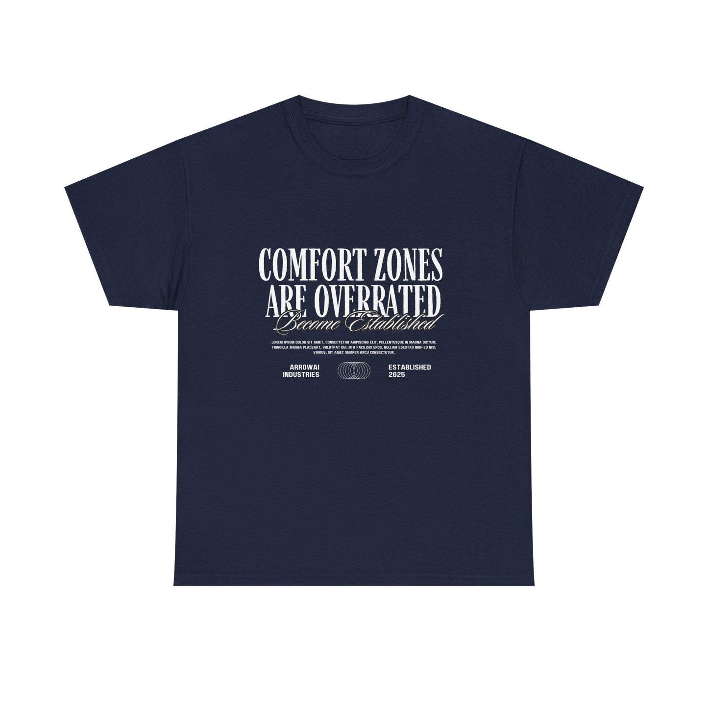 Comfort Zones Unisex Heavy Cotton Tee, Inspirational T-Shirt, Motivational Apparel, Gift for Courage Seekers, Casual Wear