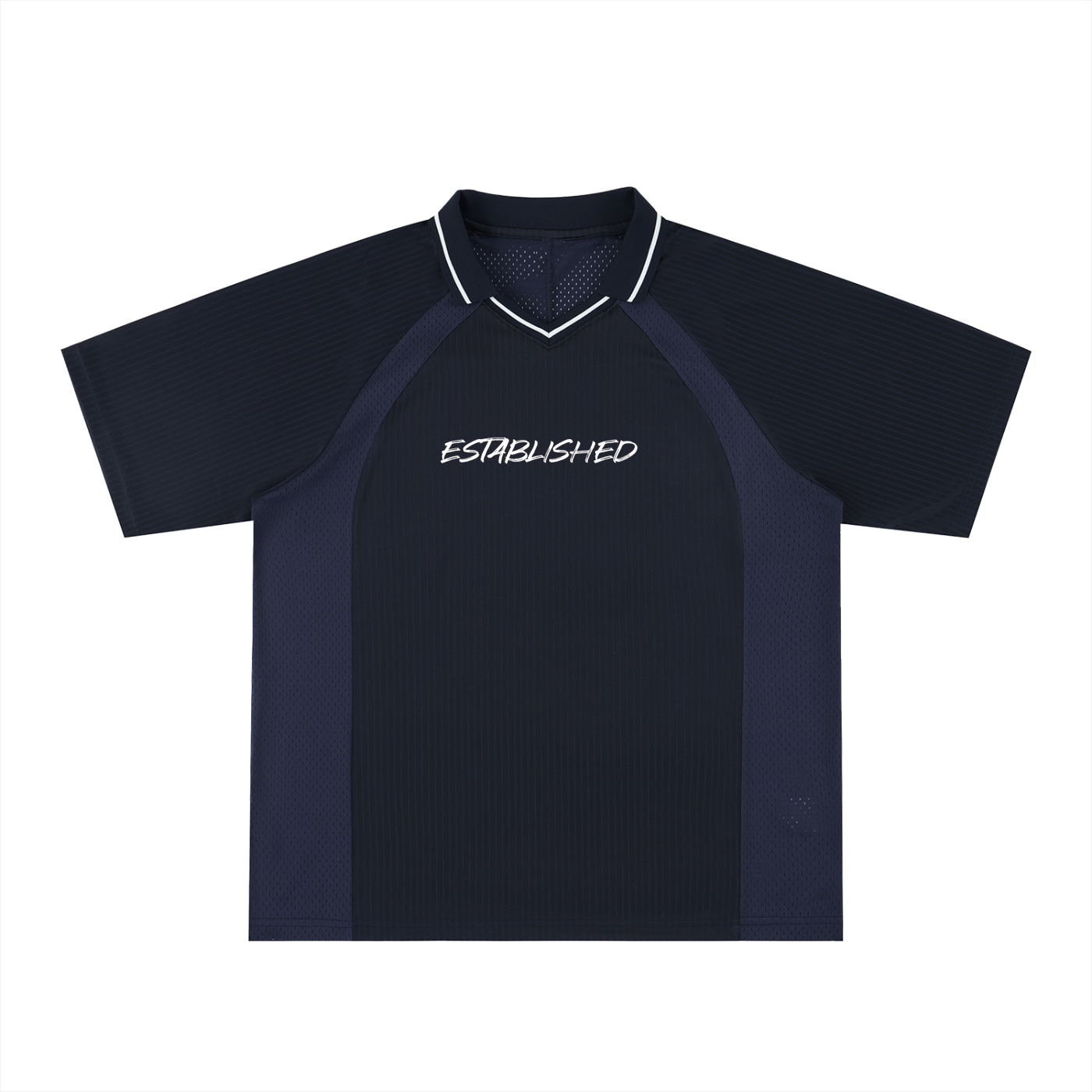 Striped V-Neck Soccer Jersey