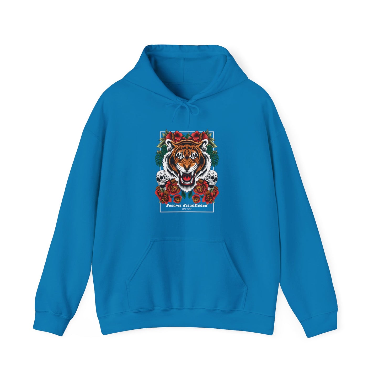 Festive Tiger Hooded Sweatshirt | Holiday Sweatshirt, Christmas Apparel, Unisex Hoodie, Gift for Animal Lovers, Cozy Winter Wear
