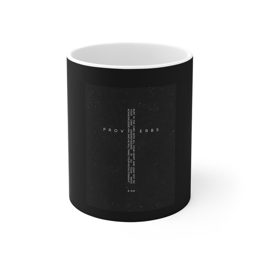 Elegant Proverbs Ceramic Coffee Mug - Inspirational Black Design