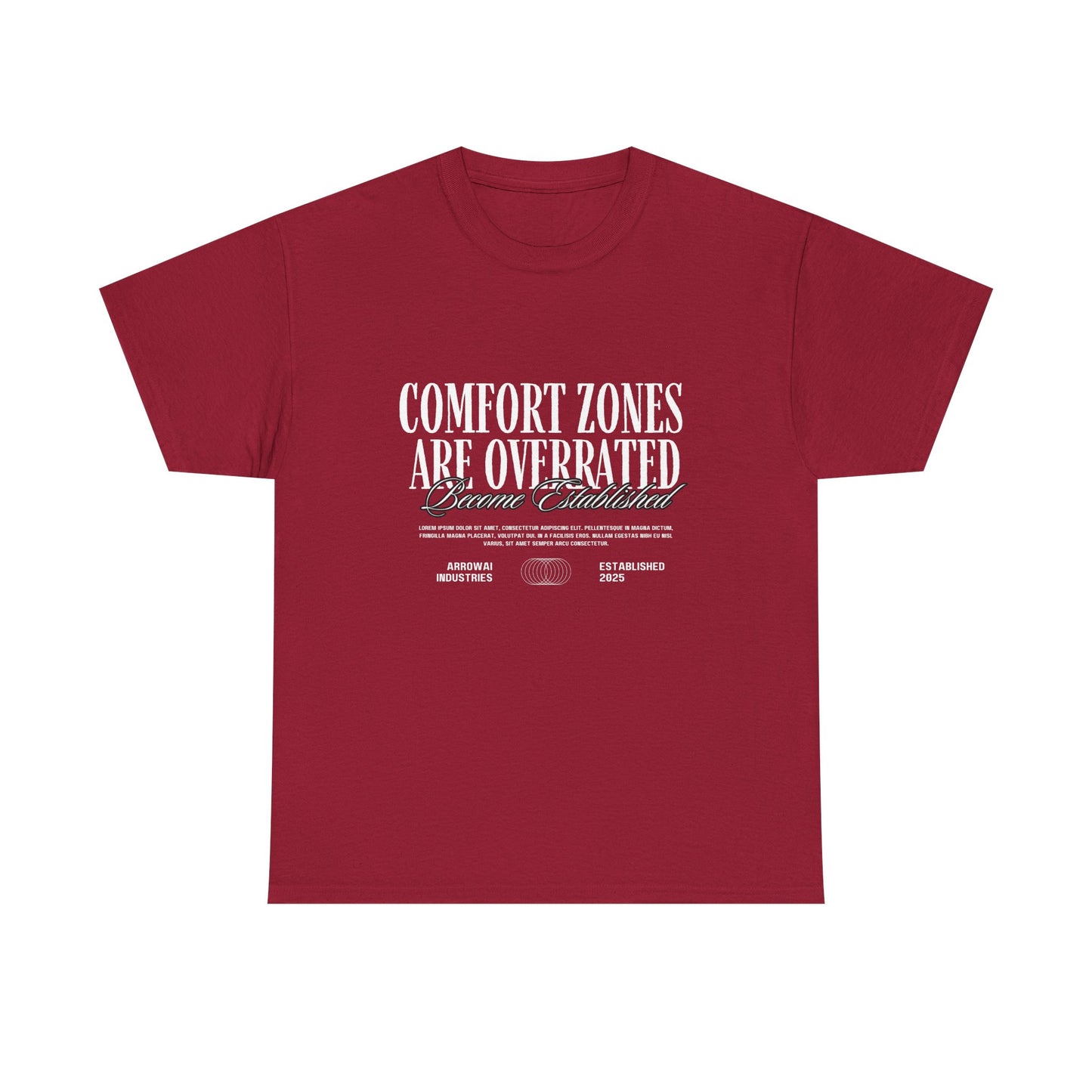 Comfort Zones Unisex Heavy Cotton Tee, Inspirational T-Shirt, Motivational Apparel, Gift for Courage Seekers, Casual Wear