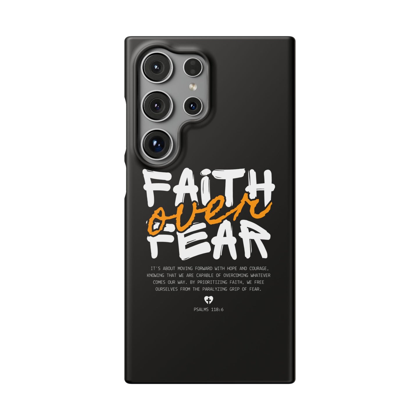 Faith Over Fear Phone Case — Christian Inspirational Snap Case
