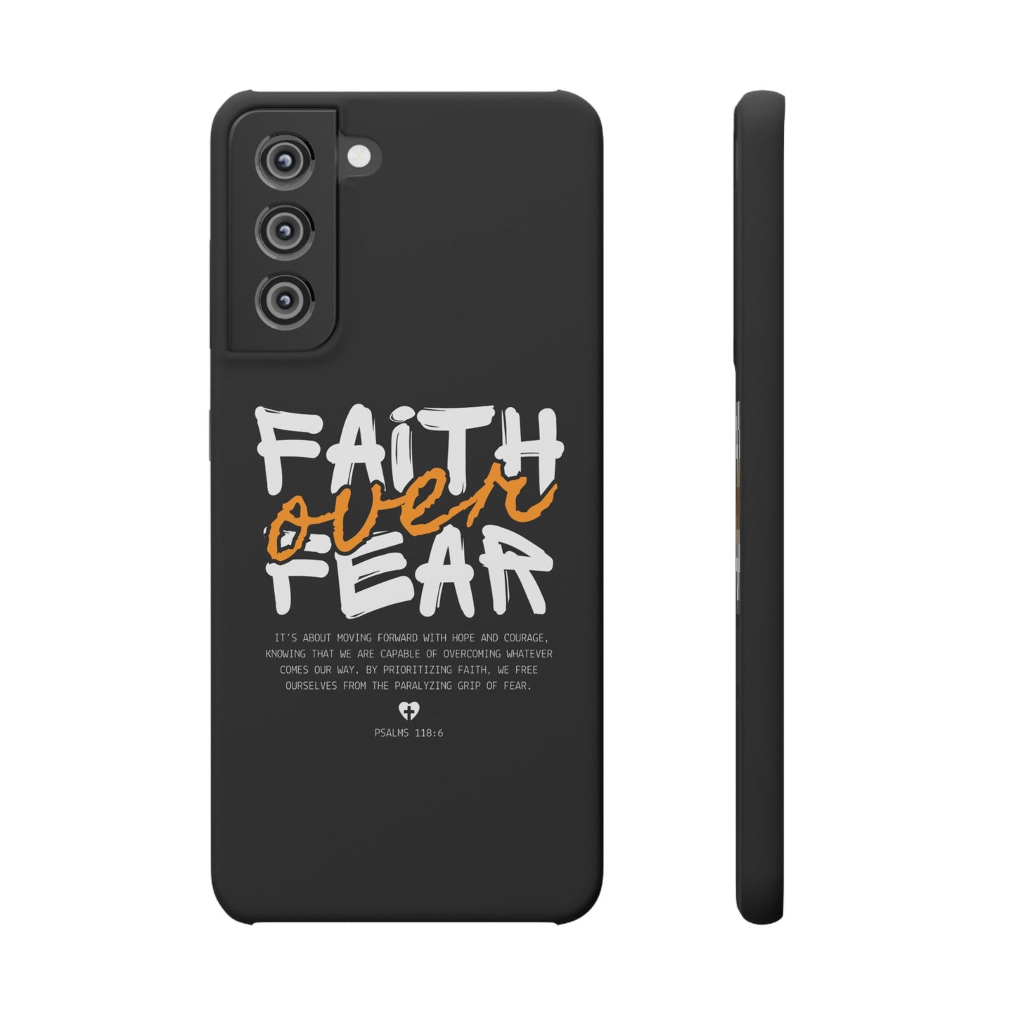 Faith Over Fear Phone Case — Christian Inspirational Snap Case