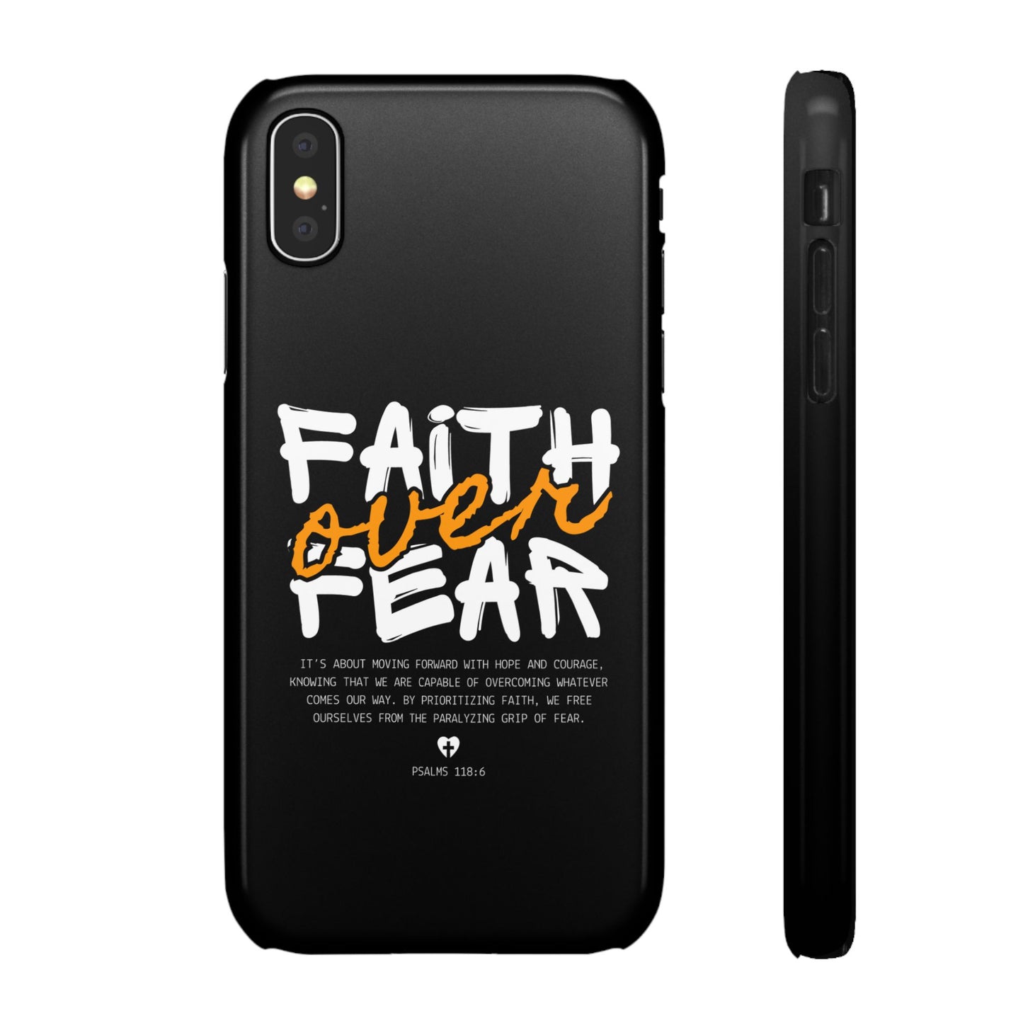 Faith Over Fear Phone Case — Christian Inspirational Snap Case