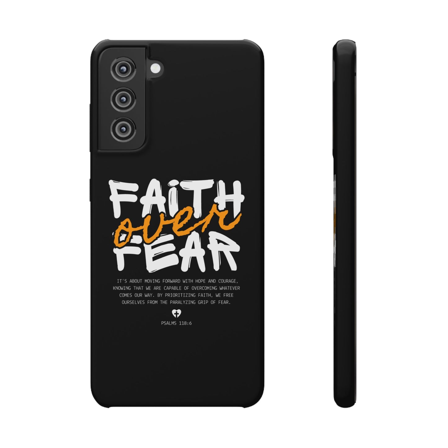 Faith Over Fear Phone Case — Christian Inspirational Snap Case