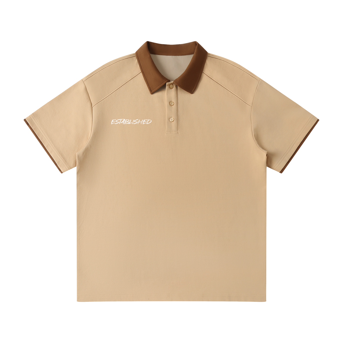 Contrast Collar Raglan Polo Shirt