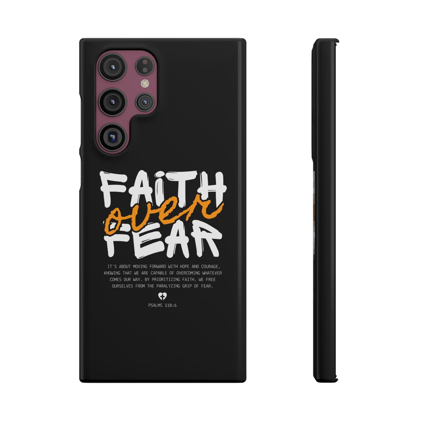 Faith Over Fear Phone Case — Christian Inspirational Snap Case
