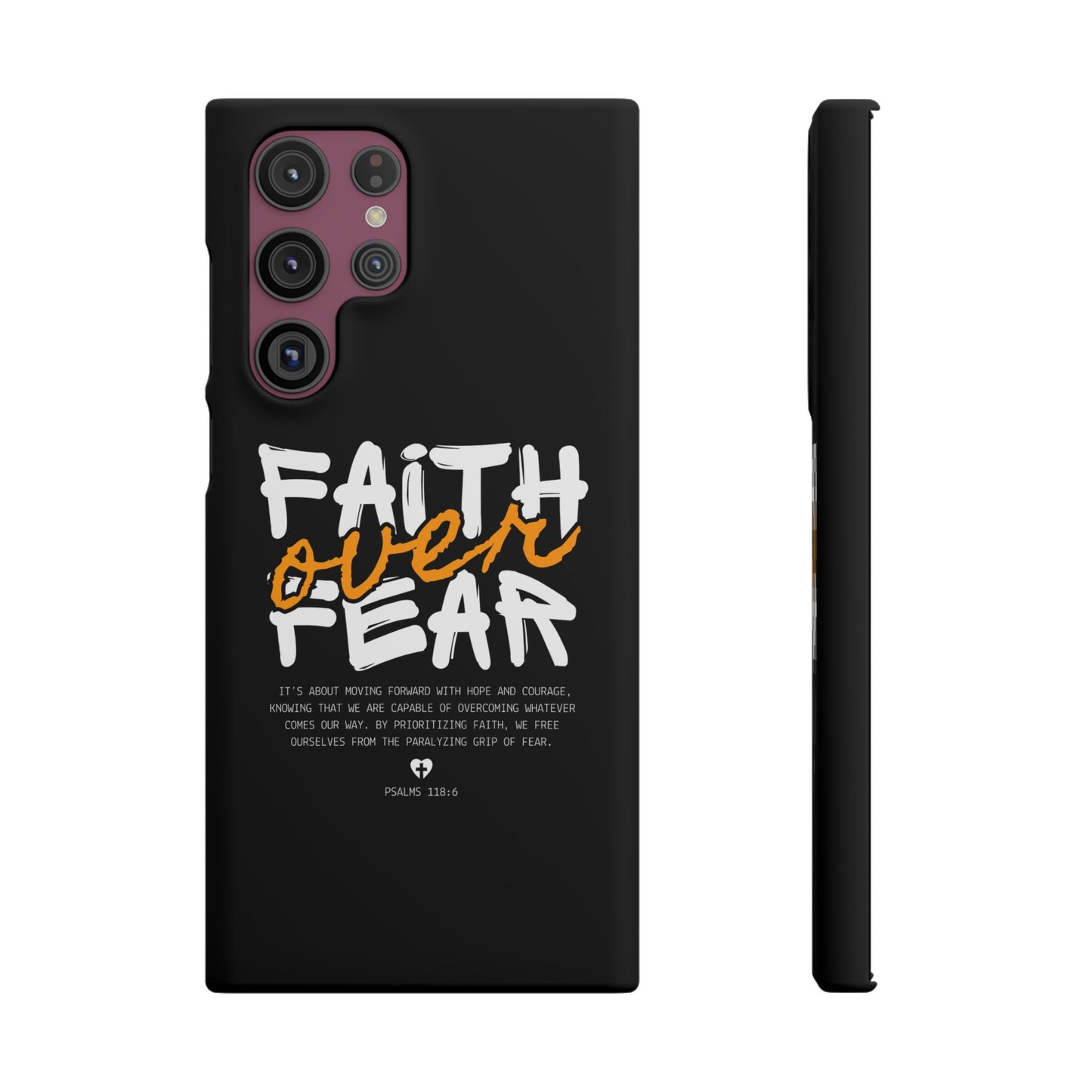 Faith Over Fear Phone Case — Christian Inspirational Snap Case