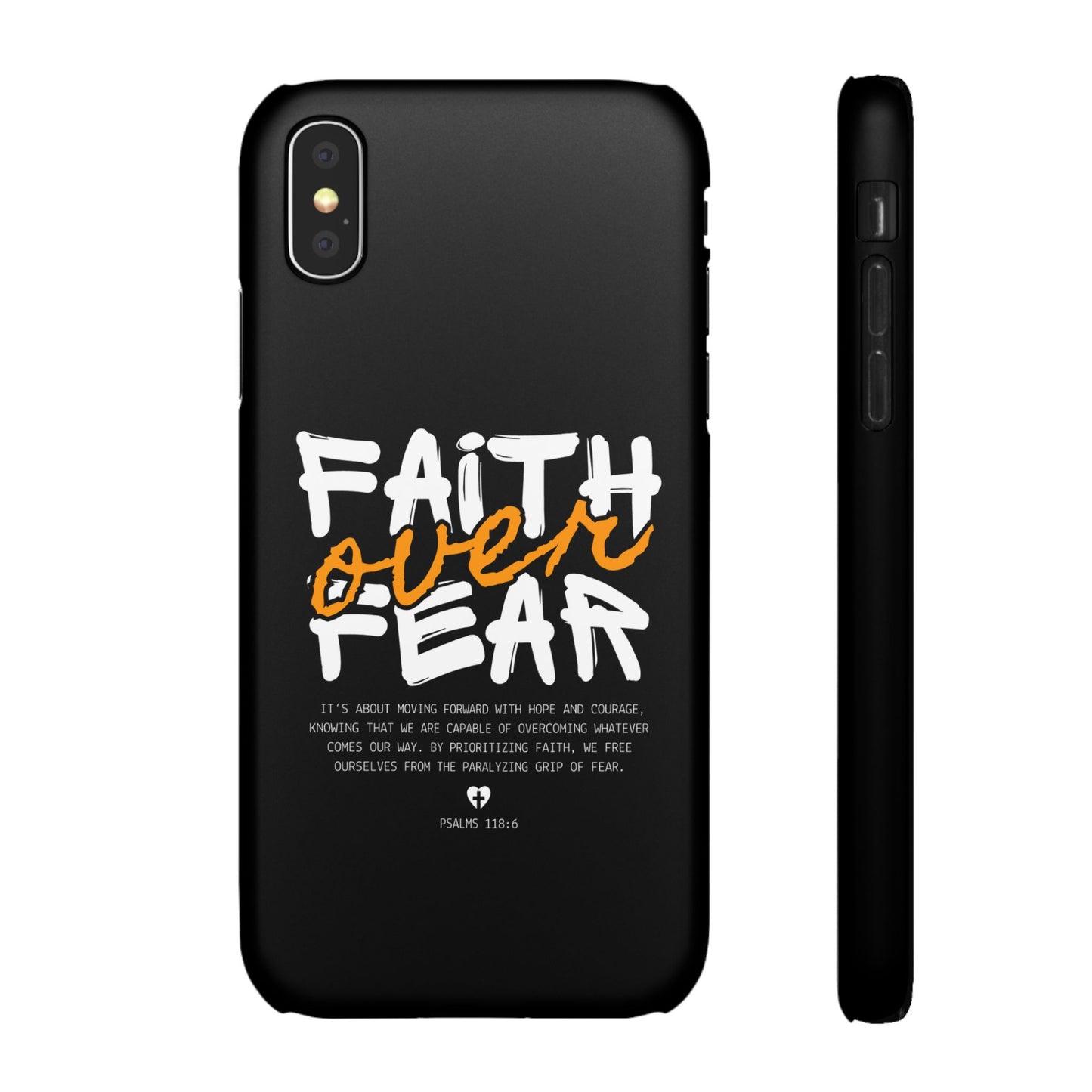 Faith Over Fear Phone Case — Christian Inspirational Snap Case
