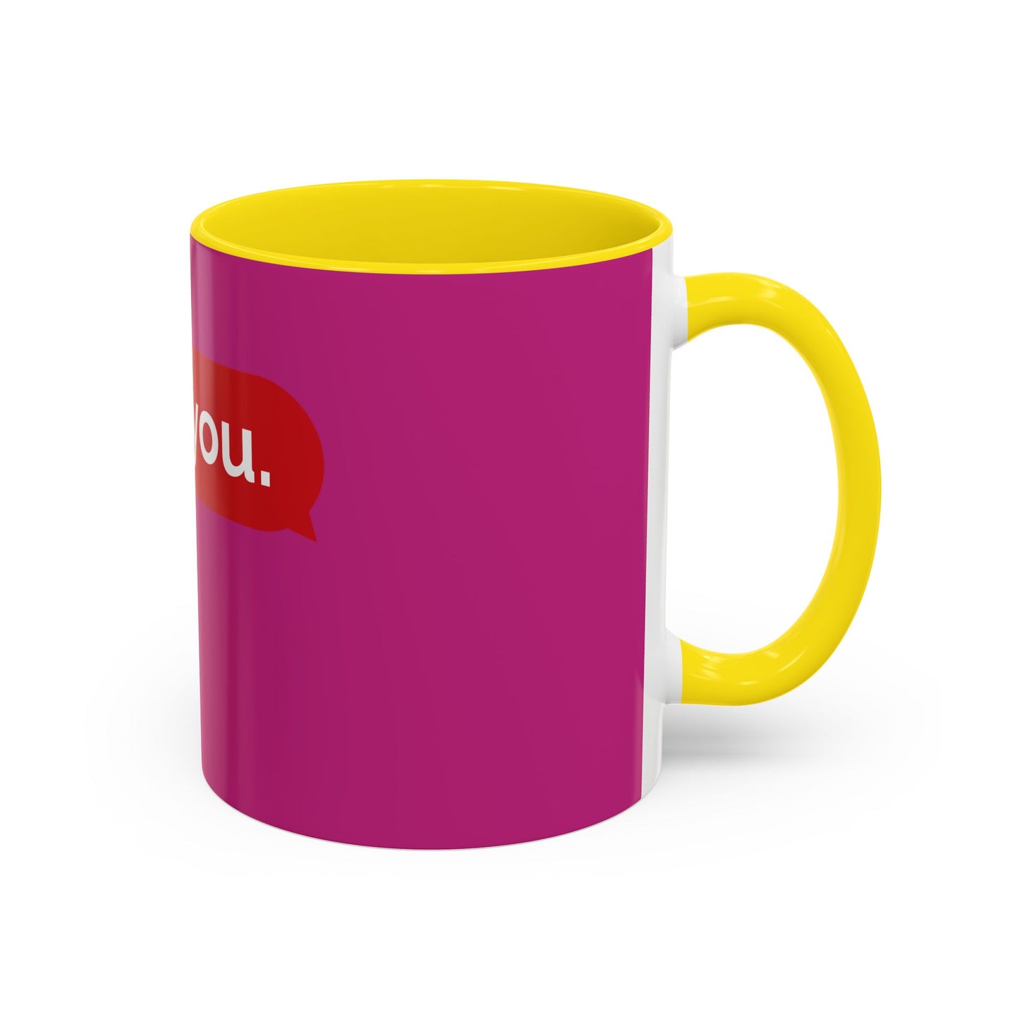 Love You, Tnx. Accent Coffee Mug — Cute Text Message Romance Gift (11/15oz)