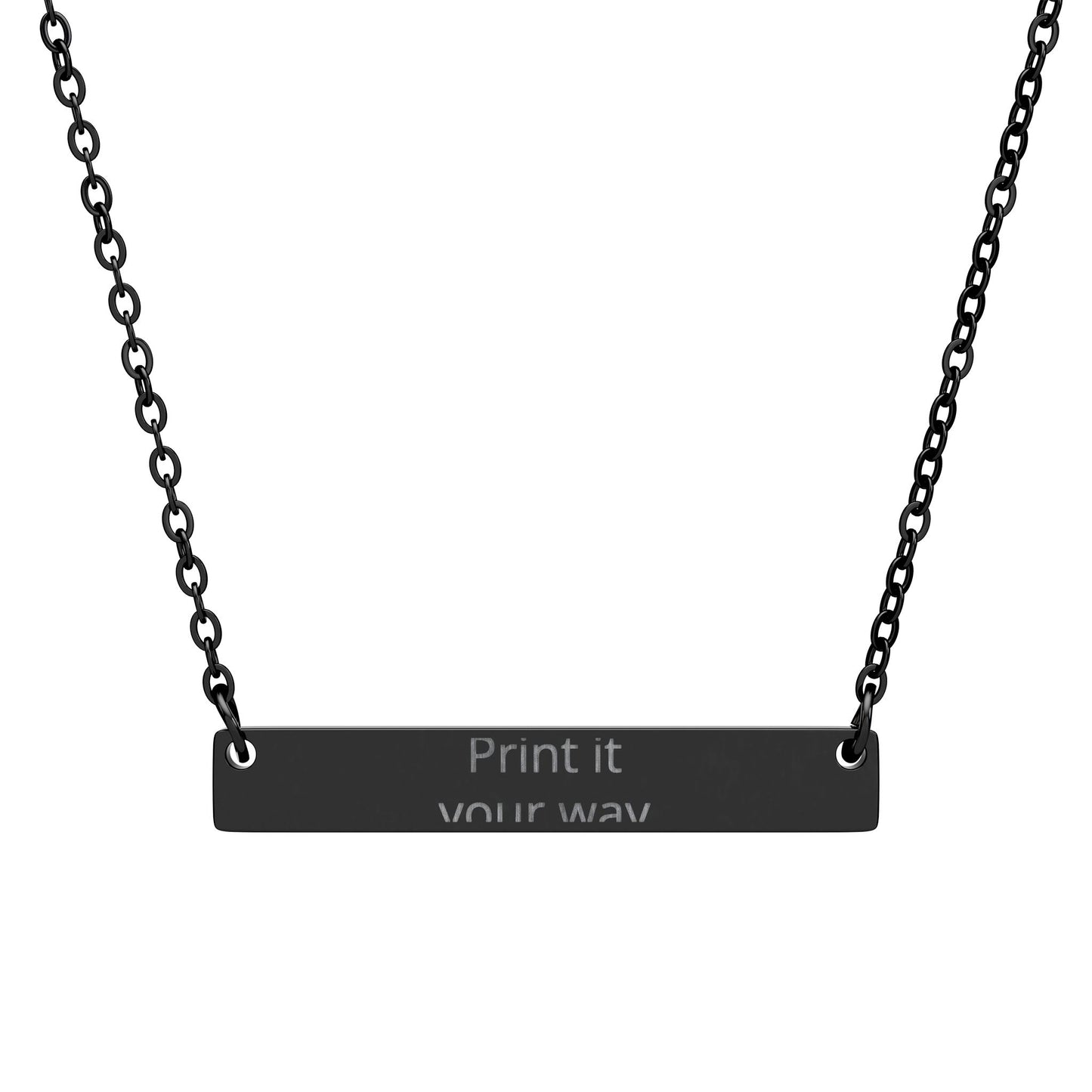 Personal Horizontal Bar Necklace (Engraving)
