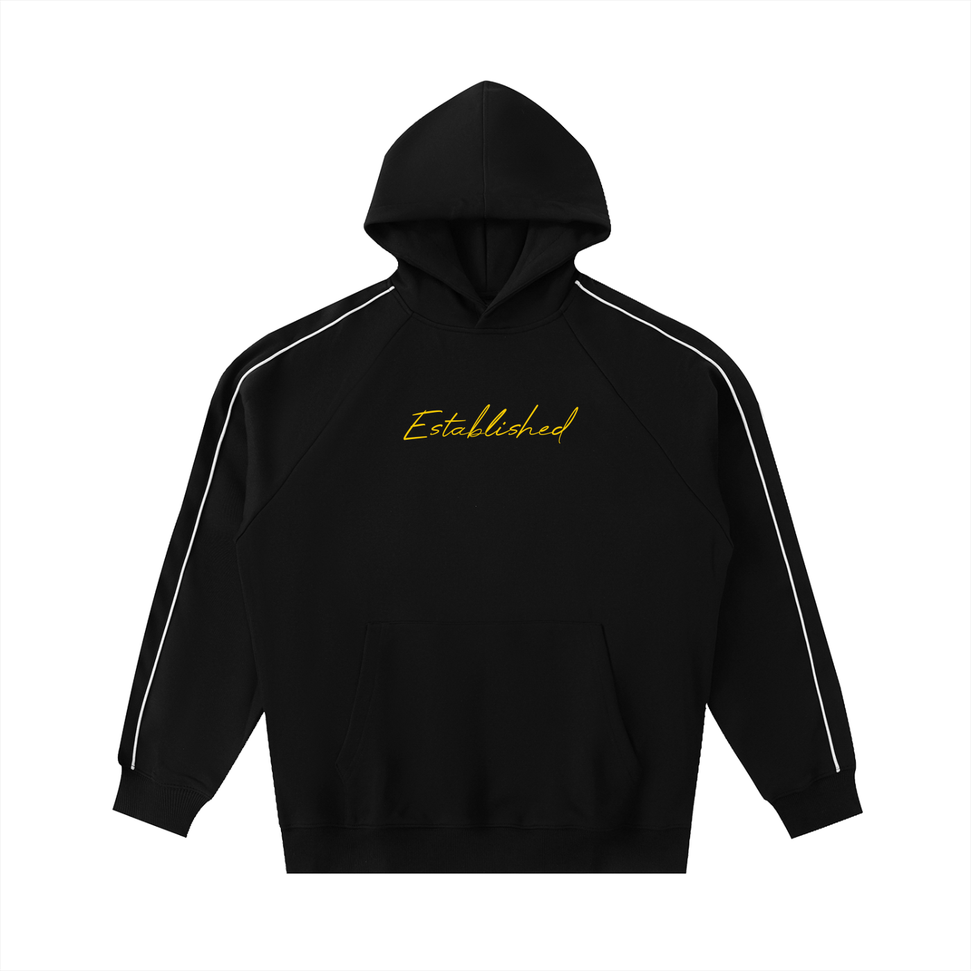Contrast Piping Raglan Hoodie