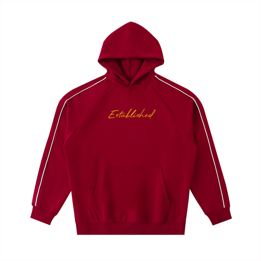 Contrast Piping Raglan Hoodie