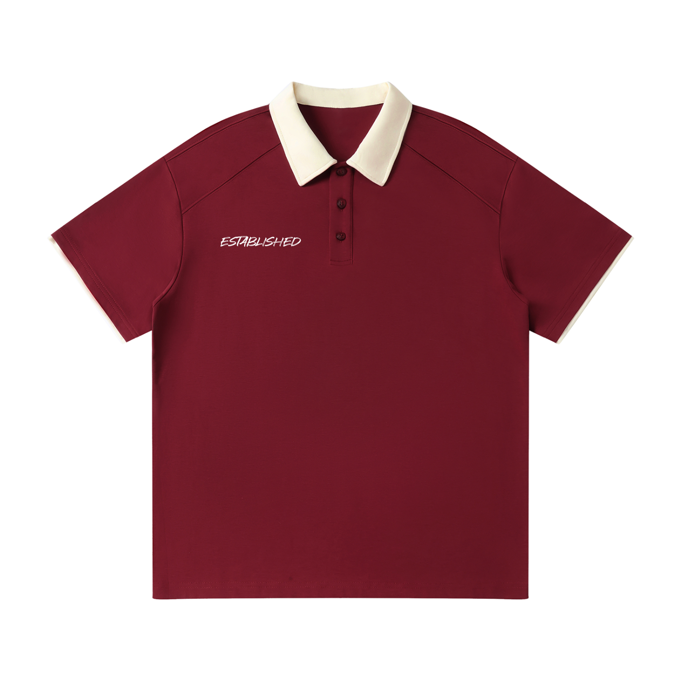 Contrast Collar Raglan Polo Shirt