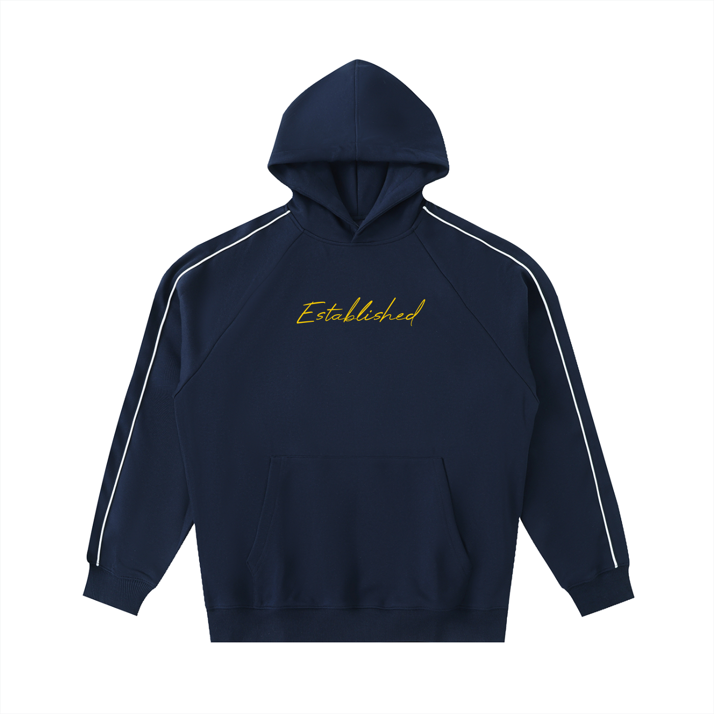 Contrast Piping Raglan Hoodie
